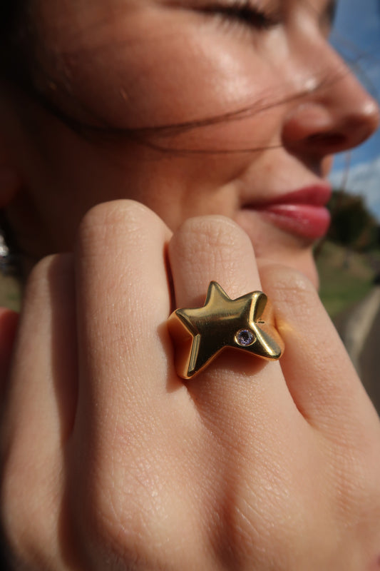 Cecily's Clear Star Ring