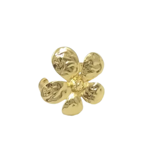 Camille’s flower ring in gold