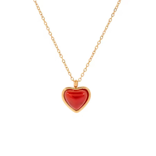 Viola's red heart Necklace