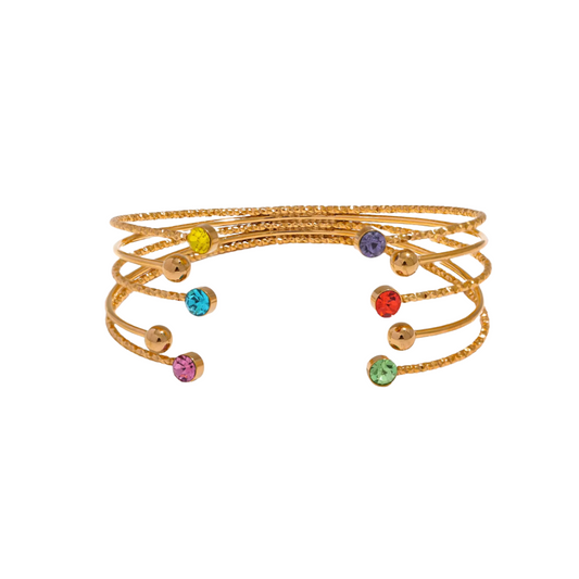 Aria's multicoloured bangle