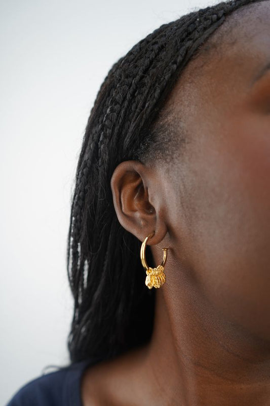 Marina’s feather hoops