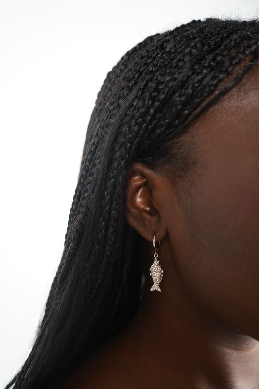 Stella's Silver Fish Hoops