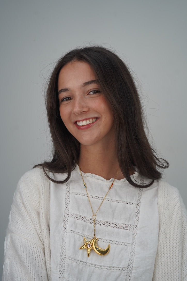 Cecily’s Summer Moon and Star Necklace