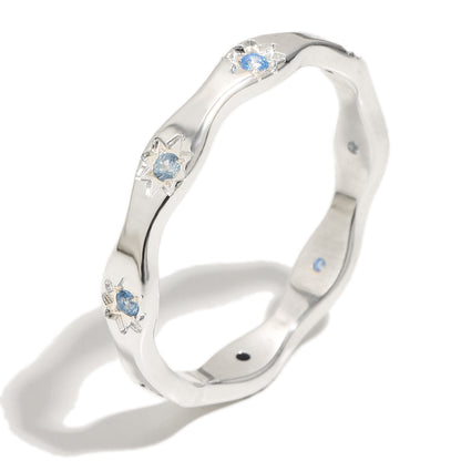 Sadie’s Blue Star Ring in Silver