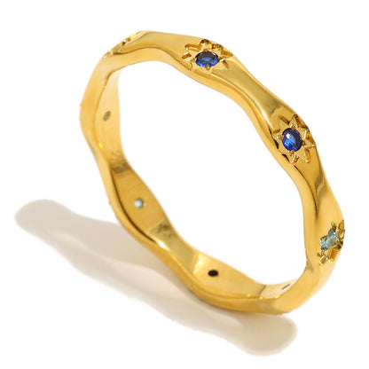 Sadie’s Blue Star Ring in Gold
