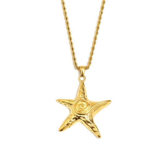 Pia's Starfish Necklace In Gold