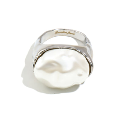 Tally's Pearl Ring In Silver