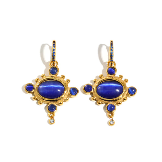 Rhiannon's Blue Drop Earrings
