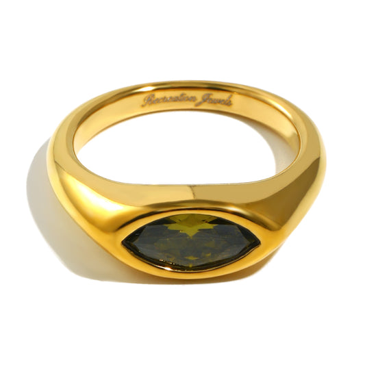 Bailey’s green gemstone ring