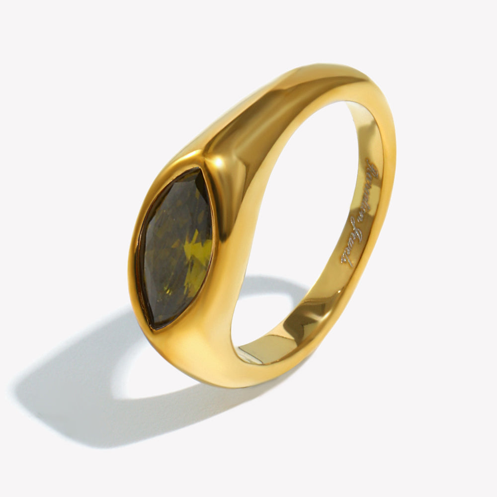 Bailey’s green gemstone ring