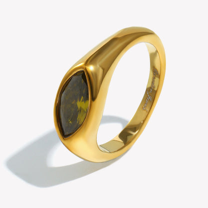 Bailey’s green gemstone ring