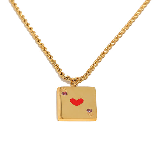 Vesper's Ace of Hearts Necklace