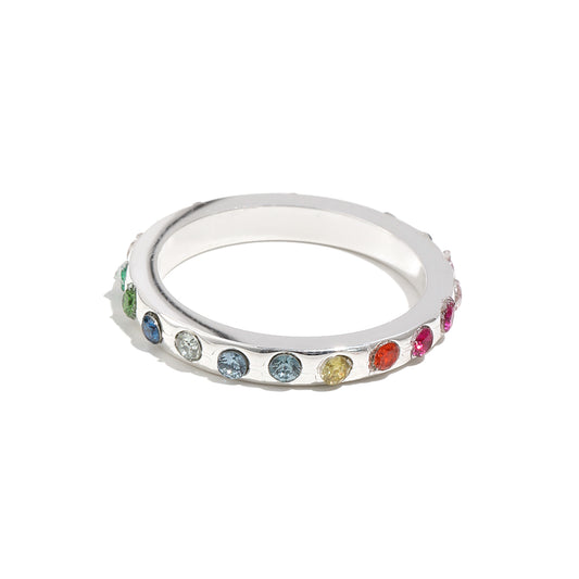 Ameya's Rainbow Ring In Silver