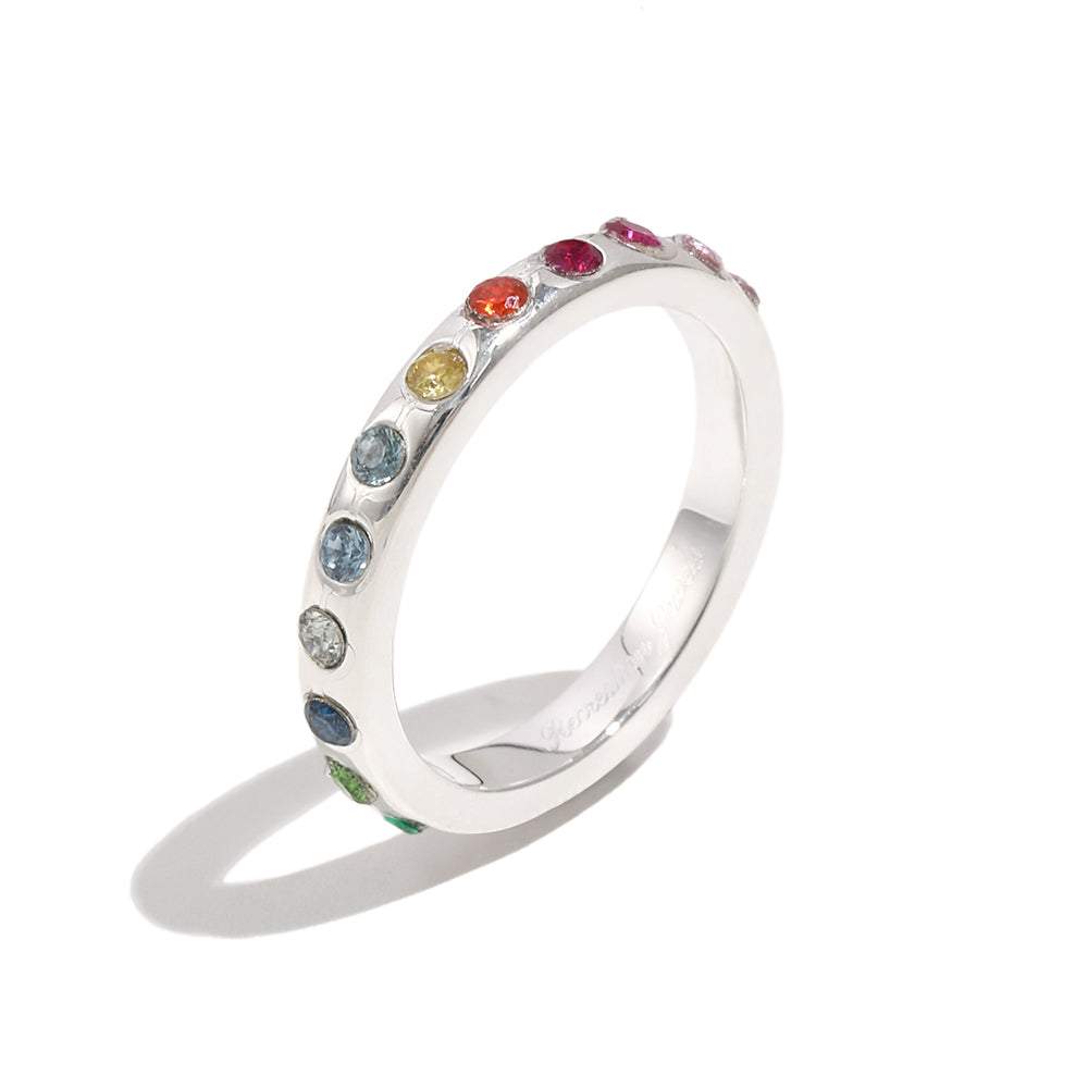 Ameya's Rainbow Ring In Silver