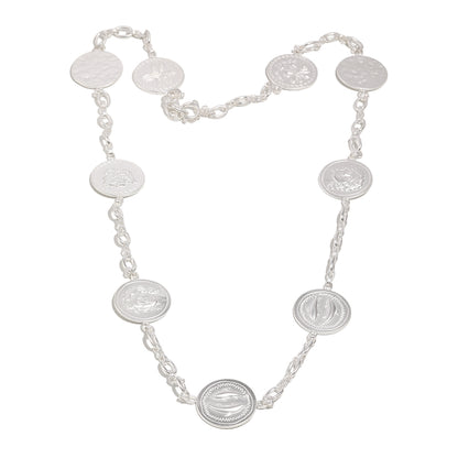 Emilie's Coin Chain In Silver