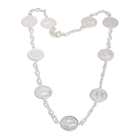 Emilie's Coin Chain In Silver