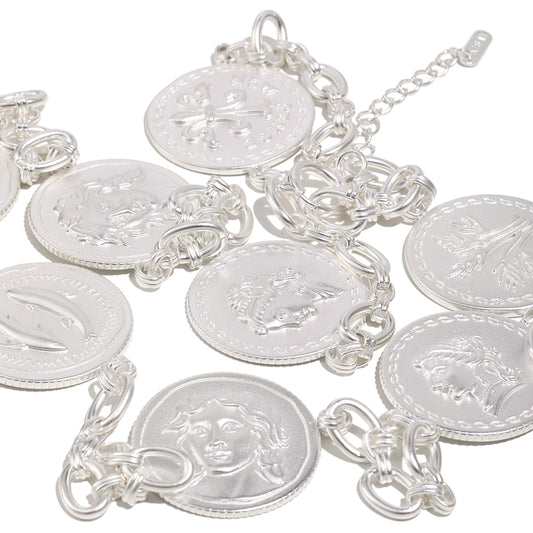 Emilie's Coin Chain In Silver