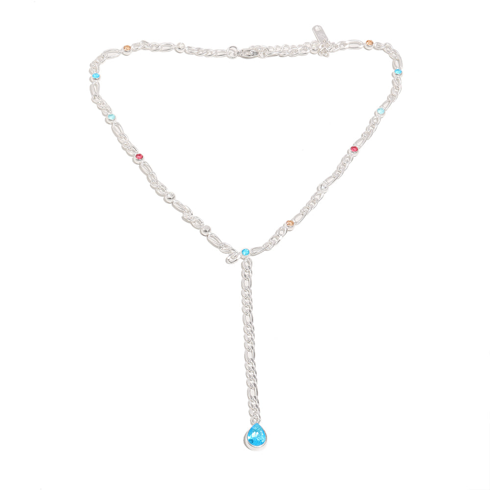 Paloma's Drop Necklace In Silver