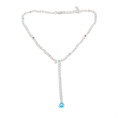 Paloma's Drop Necklace In Silver