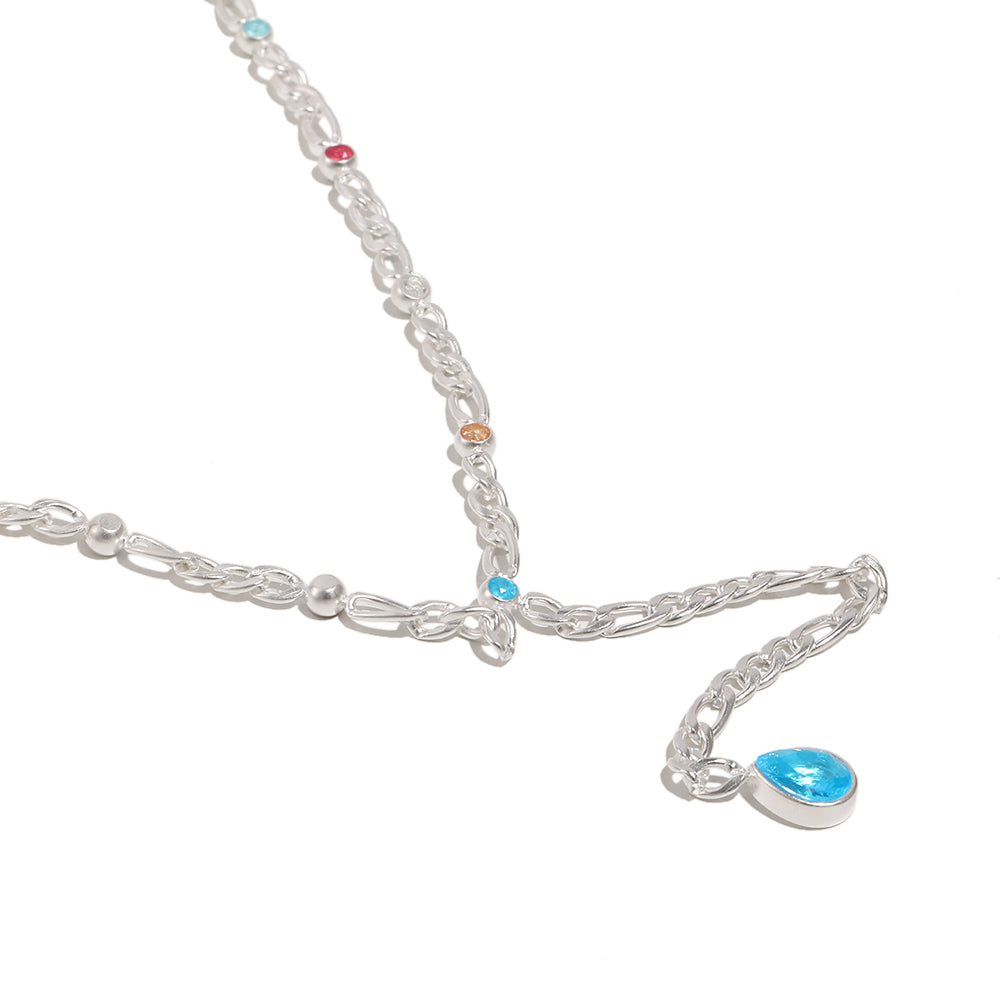 Paloma's Drop Necklace In Silver