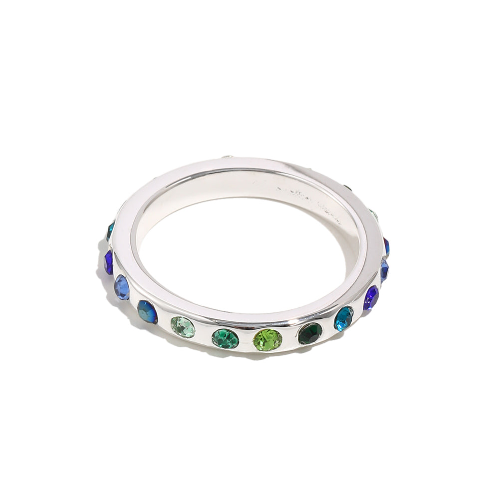 Ameya's Blue and Green Ring In Silver