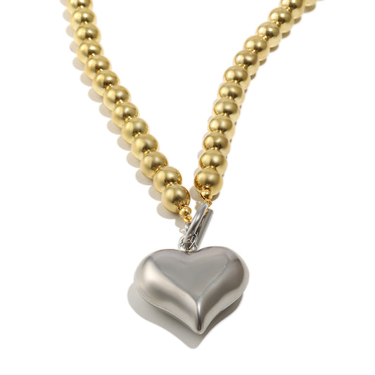 Sarah's Mixed Metal Heart Necklace