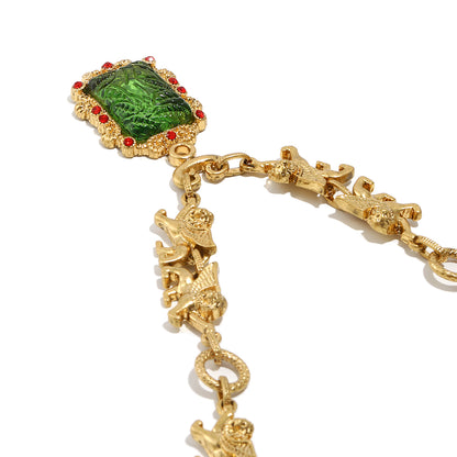 Inaya's Green Gem Necklace