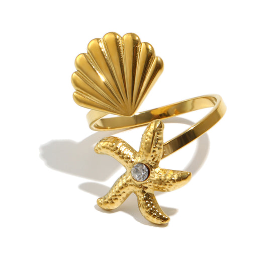 Skylar's Star And Shell Ring