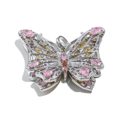 Natalia's butterfly necklace in silver