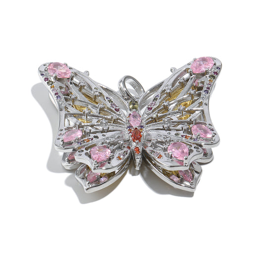 Natalia's butterfly necklace in silver