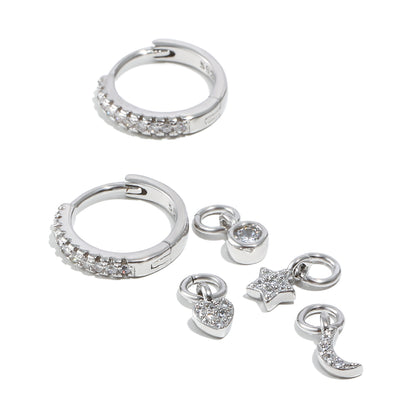 Eva's Everyday Silver Huggies