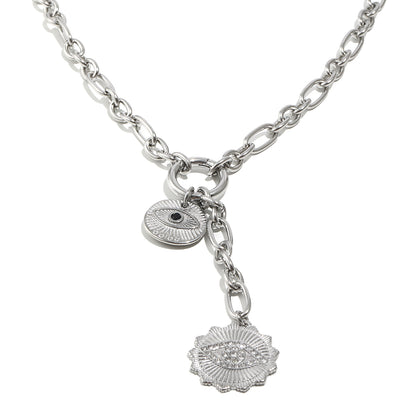 Tabi's Eye Necklace In Silver