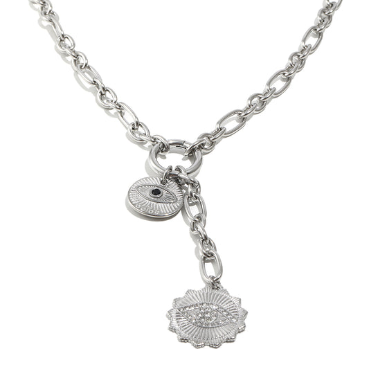 Tabi's Eye Necklace In Silver