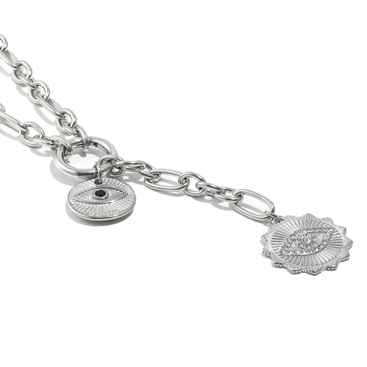 Tabi's Eye Necklace In Silver