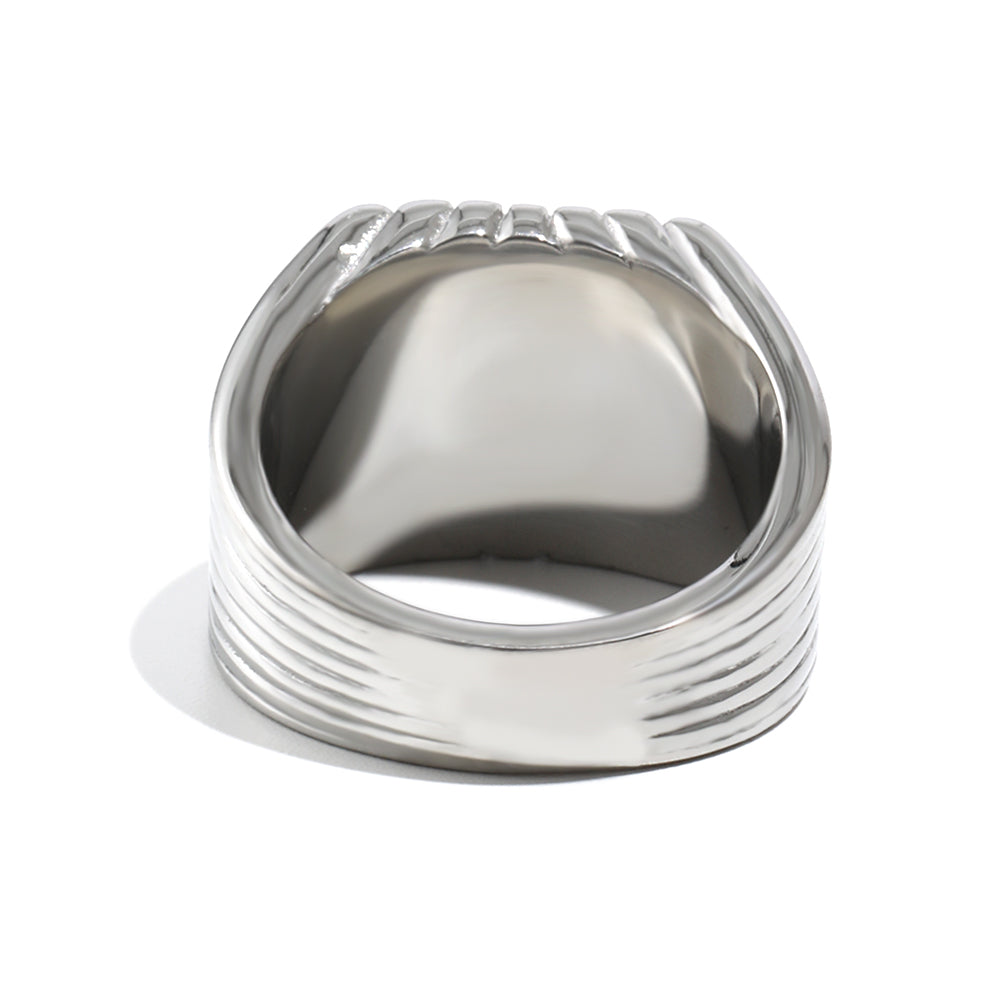 Heather's Heart Ring in Silver and White