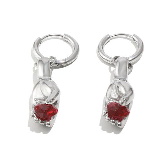 Cecilia's Hand Earrings In Silver