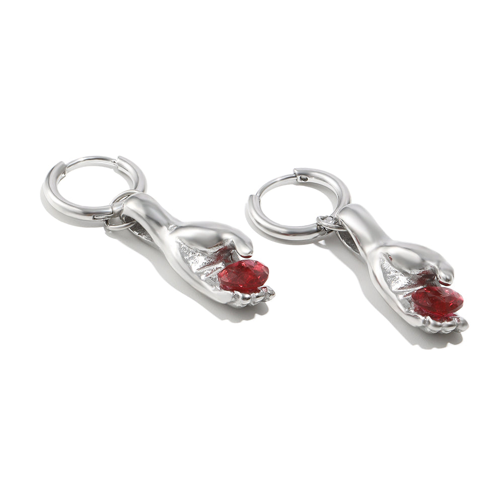 Cecilia's Hand Earrings In Silver