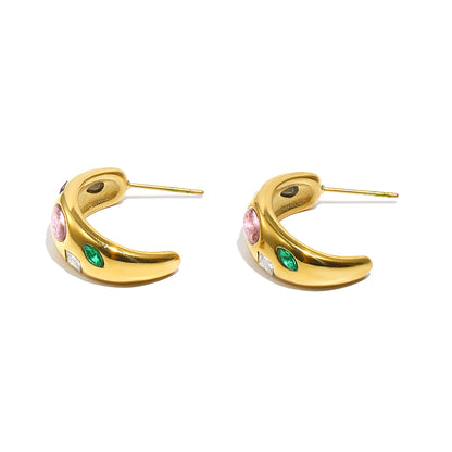 Emma’s multicolored gold hoops