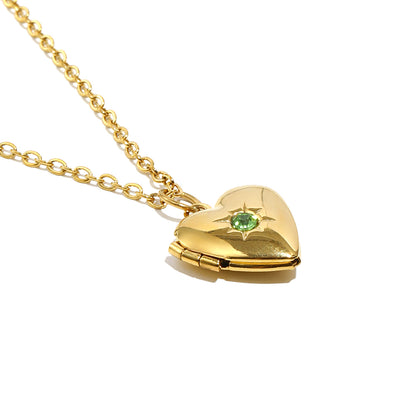 Tiana's Light Green Heart Locket
