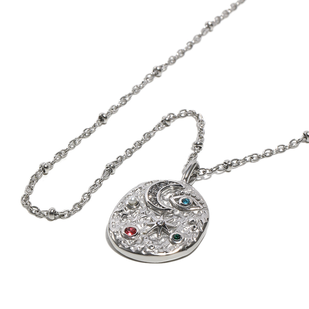 Lucia's Celestial Necklace In Silver
