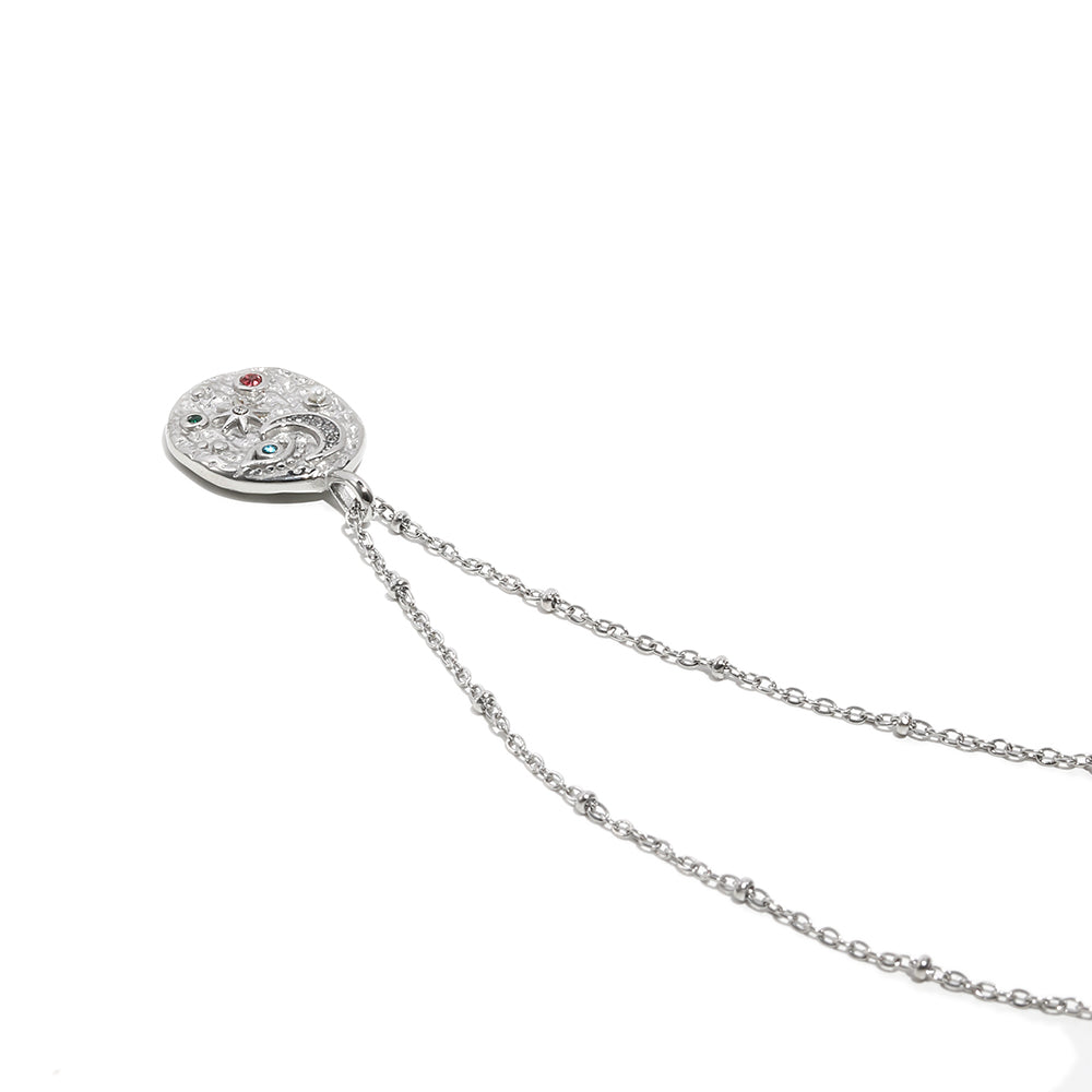 Lucia's Celestial Necklace In Silver