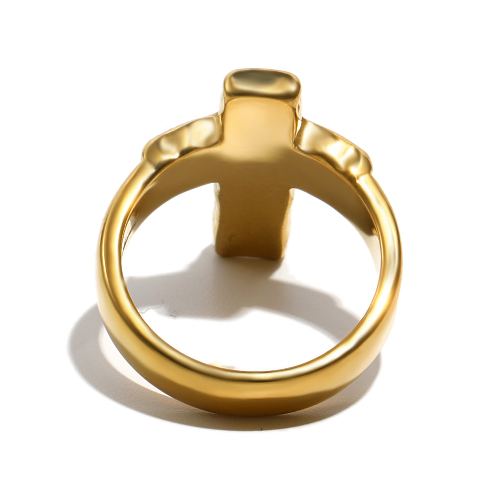 Lyla's Cross Ring In Green