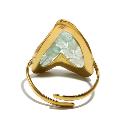 Elodie's Heart Ring In Light Blue