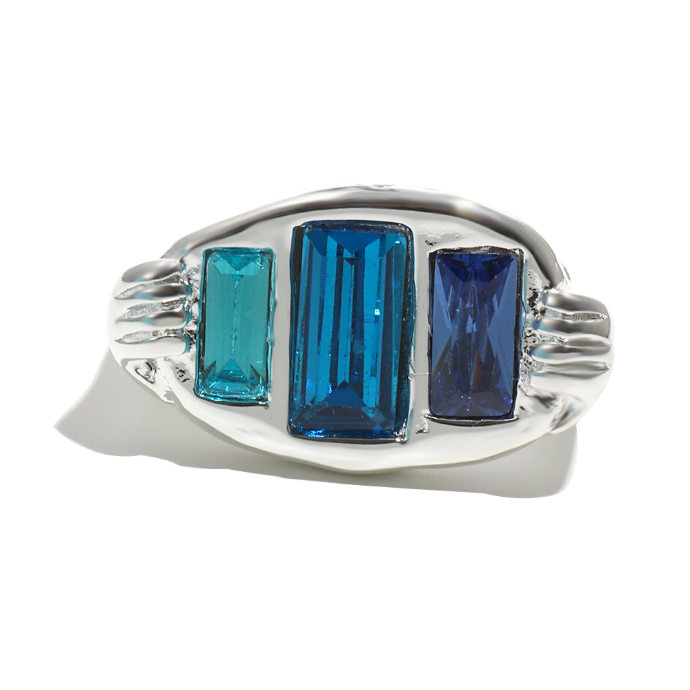 Stella's Blue Ring In Silver