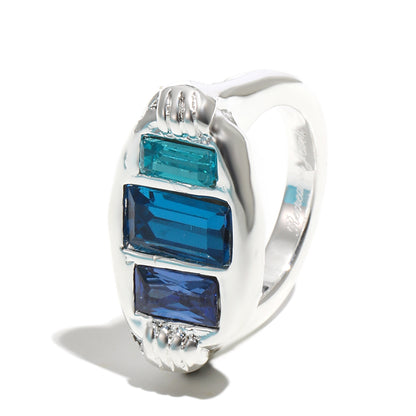 Stella's Blue Ring In Silver