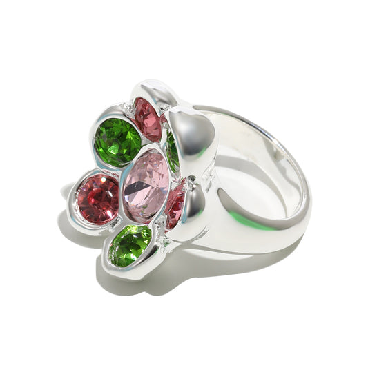 Els' Flower Ring In Silver