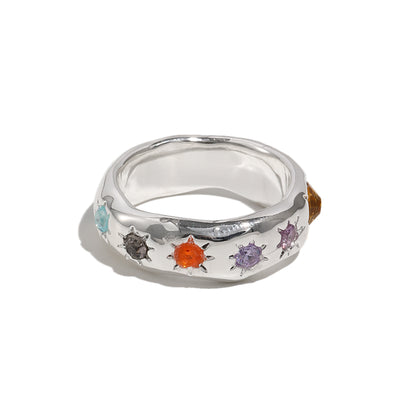 Sylvia's Sunburst Ring In Silver