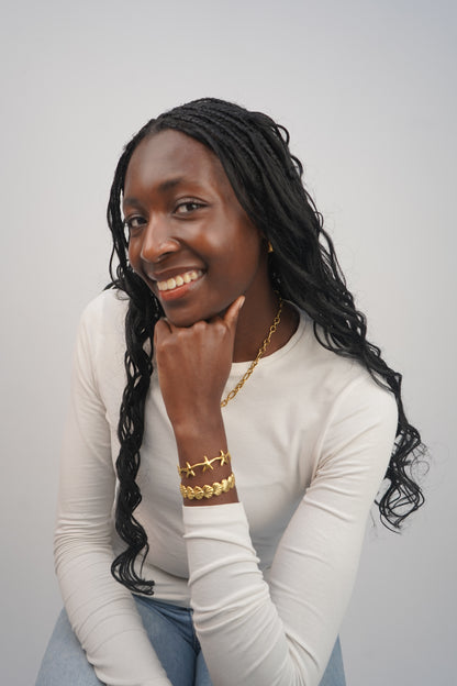 Violet's Star Bangle in Gold