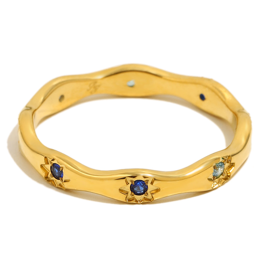 Sadie’s Blue Star Ring in Gold