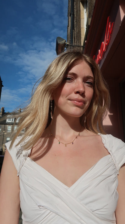 Orla’s multicolored gemstone chain
